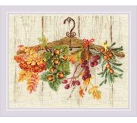 Riolis Point de Croix Set "Cadeaux d'Automne", modèle à compter, 30x24cm