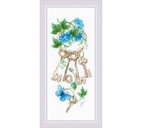 Riolis Point de Croix Set "Clé de la Maison", Motif à compter, 13x30cm