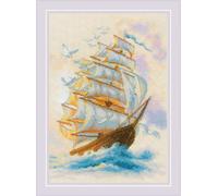 Riolis Point de Croix Set "Wanderwind", Motif à compter, 21x30cm