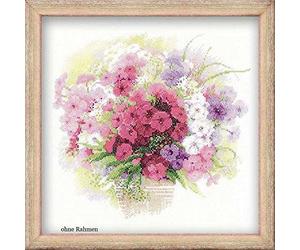 Riolis RI-1069 Kit de Broderie au Point de Croix Aquarelle de Fleurs Multicolore