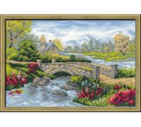 RIOLIS RI-1078 Kit de Broderie au Point de Croix Vue d'Été Multicolore