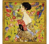 Riolis RI-1226 Kit de Broderie au Point de Croix Femme à L'Eventail Multicolore