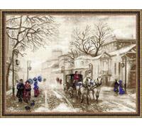 RIOLIS RI-1400 Ancienne Rue Kit de Broderie au Point de Croix Multicolore 40 x 30 cm