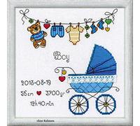 Riolis RI-1418 Kit de Broderie au Point de Croix Le Landau Bleu Multicolore