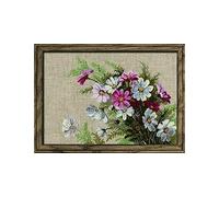 RIOLIS RI-583 Kit de Broderie au Point de Croix Bouquet de Cosmos Multicolore