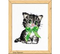 Riolis RI-HB104 Kit de Broderie au Point de Croix Chaton Multicolore