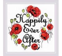 Riolis Set de point de croix "Happily ever after", modèle de comptage, 20x20cm
