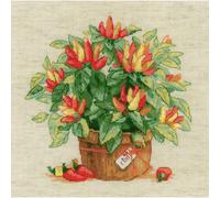 Riolis Set de point de croix "Poivre dans un pot", modèle de comptage, 25x25cm
