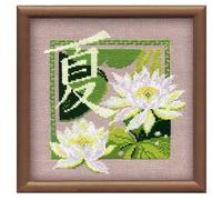 RIOLIS The Summer Kit de Point de Croix Coton Multicolore 20 x 20 x 0,1 cm
