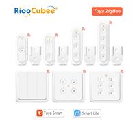 RiooCubee Zigbee EU commutateur de scène multi-boutons Tuya Smart Life App télécommande maison intelligente scène liaison contrôle Assistant à domicile 4 Button Remote