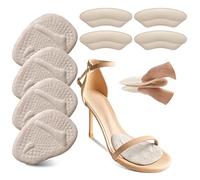 Riootlnm Coussinets métatarsiens, coussinets de plante du pied, coussinets de talon pour chaussures trop grandes, réduisent les douleurs au pied, coussinets antidérapants pour chaussures lâches,