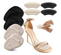 Riootlnm Coussinets métatarsiens, coussinets pour la boule du pied, inserts de coussinets de talon pour chaussures trop grandes, réduisent la douleur aux pieds, coussinets antidérapants