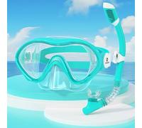 RIOROO Lunettes de Natation pour Enfants avec Cache-Nez Masque de plongée avec Tuba, équipement de plongée en apnée Lunettes de Natation pour Enfants 4-14 garçons Filles Jeunes