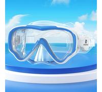RIOROO Lunettes de Plongée pour Enfants, Lunettes de Natation Antibuée et Etanche, 180 ° HD Panorama avec Masque de Plongée Nasale, Garçons, Filles et Adolescents Lunettes de Natation 4-14