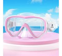RIOROO Lunettes de Plongée pour Enfants, Lunettes de Natation Antibuée et Etanche, 180 ° HD Panorama avec Masque de Plongée Nasale, Garçons, Filles et Adolescents Lunettes de Natation 4-14