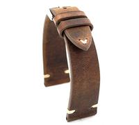 Rios1931 Sagittarius Bracelet de montre en cuir de vachette marron vintage Marron 20 mm