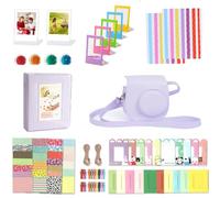 Riosin Accessoires Photo pour Instax Mini 13 - Violet Rêveur | Comprenant Une Housse Mini 13, Un Album, Filtres, Cadres Muraux, Cadres de Film, Autocollants