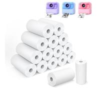Riosin Rouleau Appareil Enfant, Papier Thermique pour Imprimante Instantanée HD Adapté à la Plupart des Caméras pour Enfants (Blanc-16)
