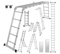 Riossad Échelle Multifonction 4x5 en Aluminium - Plateforme Multi-usages - Pliable - 582cm ECHELLE