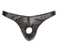 Svenjoyment String Cuir Rio pour homme Noir Taille L