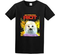 Riot Fire Down Under Graphic T-Shirt Black Men's Tee Size L