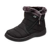 riou Bottines imperméables pour femme d'hiver doublées de fourrure décontractées Chaussures romaines courtes Bottes chaudes confortables et tendance Chaussures de randonnée Chaussures de trekking, 17
