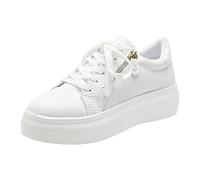 riou Chaussures de sport pour femme en toile Merceditas Chaussures de course pour fille femme compensées Fitness Tennis Chaussures de course hautes printemps/été Chaussures de marche, blanc, 39 EU