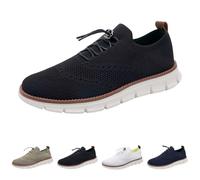 riou Chaussures Wearbreeze pour homme, chaussures orthopédiques urbaines ultra confortables, Breeze Urban Chaussures décontractées en maille respirante pour la marche, X Noir, 40 EU