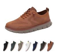 riou Chaussures Wearbreeze pour homme, chaussures orthopédiques urbaines ultra confortables, Breeze Urban Chaussures décontractées en maille respirante pour la marche, or, 47 EU