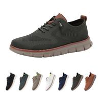 riou Chaussures Wearbreeze pour homme, chaussures orthopédiques urbaines ultra confortables, Breeze Urban Chaussures décontractées en maille respirante pour la marche, Vert 2, 41 EU