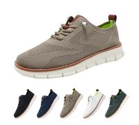 riou Chaussures Wearbreeze pour homme, chaussures orthopédiques urbaines ultra confortables, Breeze Urban Chaussures décontractées en maille respirante pour la marche, kaki, 41 EU