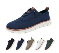 riou Chaussures Wearbreeze pour homme, chaussures orthopédiques urbaines ultra confortables, Breeze Urban Chaussures décontractées en maille respirante pour la marche, bleu, 43 EU