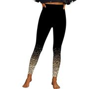 riou Legging push-up noir taille haute élastique doux pour femme Legging de sport élégant original pour yoga et étirement et Pilates Gym, citronier, XL