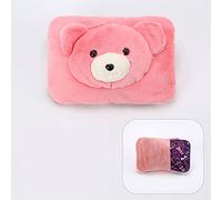 RiouPsithuric Bouillotte Rechargeable avec Housse en Peluche, soulage Les douleurs Musculaires et Les inflammations corporelles, réchauffe Les Mains, Les Pieds et Le Ventre (Ourson Mignon) (Coul