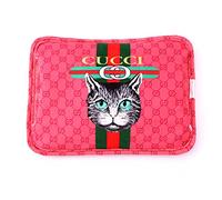 RiouPsithuric Bouillotte Rechargeable, Housse en Laine Douce, soulage Les douleurs au Dos, à la Nuque, aux épaules et à la Taille. (Couleur : Rose)