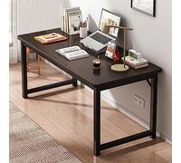 RiouPsithuric Bureau d'ordinateur élégant blanc, table d'étude robuste avec pieds en métal, bureau d'écriture moderne pour travail à domicile (120 x 60 x 75 cm)