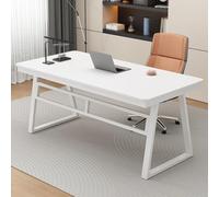 RiouPsithuric Bureau d'ordinateur Moderne, Table d'écriture Simple pour Le Bureau à Domicile, Station de Jeu Robuste avec Plateau en Bois et Cadre en métal, 120 x 60 cm pour étudier et Travaille