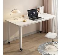 RiouPsithuric Bureau industriel moderne - Table d'étude en bois et métal pour écrire, jouer et travailler - 120 x 40 cm - Meuble marron élégant pour chambre à coucher et salon