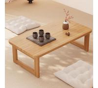RiouPsithuric Klapptisch für Erkerfenster, tragbarer Kang-Tisch für Zuhause, Couchtisch für Schlafsäle, Kleiner Esstisch für Hausaufgaben und Essen, Walnuss-Finish, 70 x 37 x 35 cm, Keine Instal