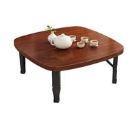 RiouPsithuric Table basse pliante de style japonais pour thé, café, salle à manger, étude, petit bureau pour tatami, salon, chambre à coucher, baie vitrée, espace extérieur, design carré, couleur