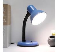 RiouPsithuric Verstellbare LED-Schreibtischlampe, augenschonendes Leselicht aus Metall mit flexiblem Hals für Zuhause, Büro, Schlafzimmer, Arbeitszimmer, Arbeit - Moderne Blaue Tischlampe für OP