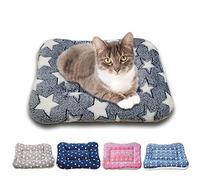 RIOUSSI Lit chaud pour lapin, cochon d'Inde pour petits animaux, lapins, chinchillas, hérissons, bébés, chats, furets, 47 x 35,6 cm, étoiles grises