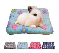 RIOUSSI Lit chaud pour lapin, cochon d'Inde pour petits animaux, lapins, chinchillas, hérissons, bébés, chats, furets, 47 x 35,6 cm, fleur
