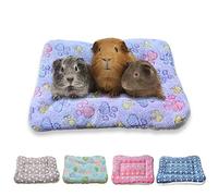 RIOUSSI Lit chaud pour lapin, cochon d'Inde pour petits animaux, lapins, chinchillas, hérissons, bébés, chats, furets. 35,6 x 30,5 cm. Patte violette
