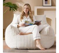 RIOVARM Pouf géant en Peluche Canapé Pouf surdimensionné Canapé de Sol pour se détendre Fauteuil d'appoint avec Mousse à mémoire de Forme Modèles pour Le Salon, la Chambre et Le Balcon