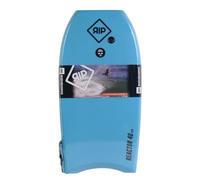 RIP Bodyboard - RIP Reactor EPS 40 + Flat Leash - 6 Combinaisons de Couleurs, CXLPE 4mm Deck,Crescent Tail, Stringer en Fibre, 50/50 Simple Rail - Livré avec plugIdéal pour débutant (Bleu/Orange)