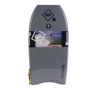 RIP Bodyboard - RIP Reactor EPS 40 + Flat Leash - 6 Combinaisons de Couleurs, CXLPE 4mm Deck,Crescent Tail, Stringer en Fibre, 50/50 Simple Rail - Livré avec plugIdéal pour débutant (Gris/Bleu)
