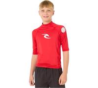 Rip Curl 121BRV Wave UPF Gilet Rash Ã Manches Courtes pour garçon Rouge Taille Enfant 14 Ans