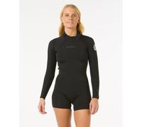 Rip Curl D/patrol 2/2 Mm Spring Woman Long Sleeve Back Zip Shorty Noir 6 Femme
