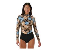 Rip Curl 2024 Femmes G-Bomb 2mm Back Zip Manches Longues Shorty Combinaison Néoprène 13AWSP - Black/Olive